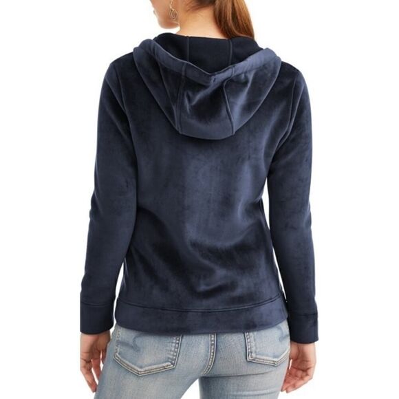 Time and Tru Women’s Velvet Blue Soft Comfy Lightweight Jacket Size M(8-10) - Picture 7 of 9